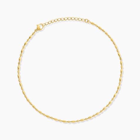 Cha&icirc;ne De Cheville Dorys Acier Jaune - Cha&icirc;nes de cheville Femme | Histoire d&rsquo;Or