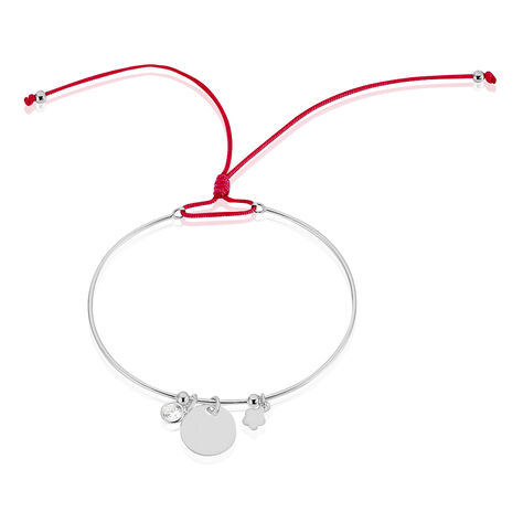 Bracelet Jonc Ravenna Argent Blanc Oxyde De Zirconium - Bracelets cordon Femme | Histoire d’Or