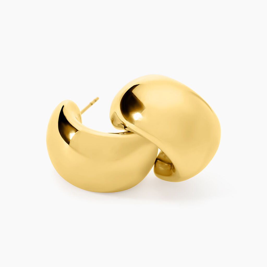 Cr&eacute;oles Perles Solaires Acier Jaune - Boucles d'oreilles cr&eacute;oles Femme | Histoire d&rsquo;Or