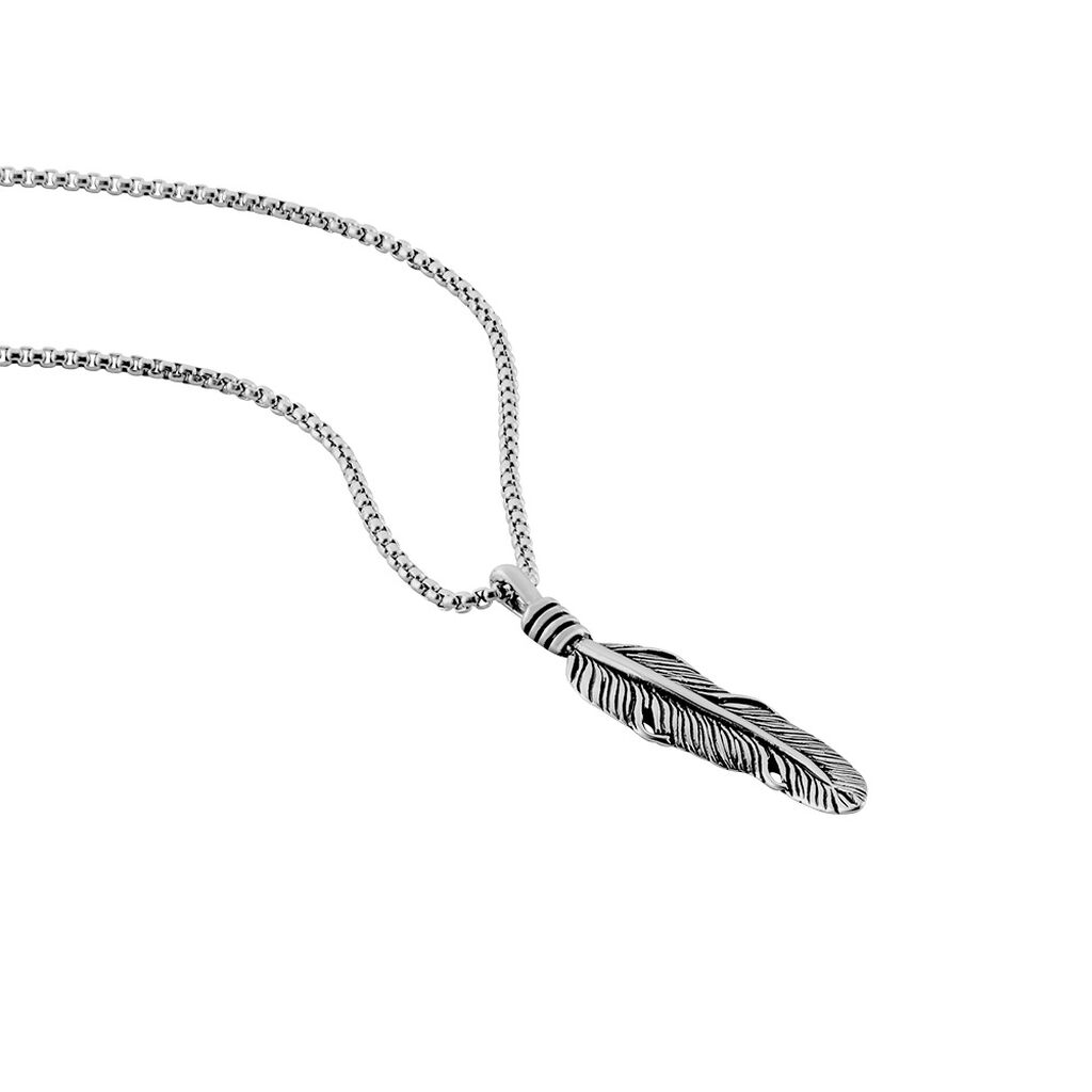 Collier Acier Vieillitwinoc - Colliers fantaisie Homme | Histoire d’Or