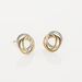 Boucles D'oreilles Puces Edmee Cercle Or Bicolore - Clous d'oreilles Femme | Histoire d’Or