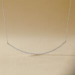 Collier Fanchette Or Blanc Diamant - Colliers Femme | Histoire d&rsquo;Or