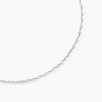Collier Ciana Torsade Diamante Argent Blanc - Chaines Femme | Histoire d&rsquo;Or