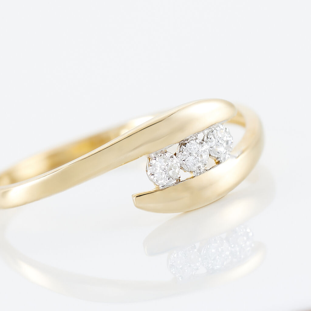 Bague Delphine Or Jaune Diamant - Bagues avec pierre Femme | Histoire d’Or