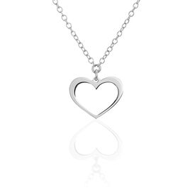 Collier Cosima Argent Blanc - Colliers Coeur Femme | Histoire d’Or