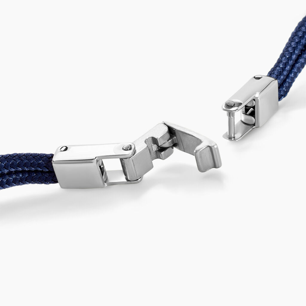 Bracelet Fabrice Acier Blanc - Bracelets cordon Homme | Histoire d’Or