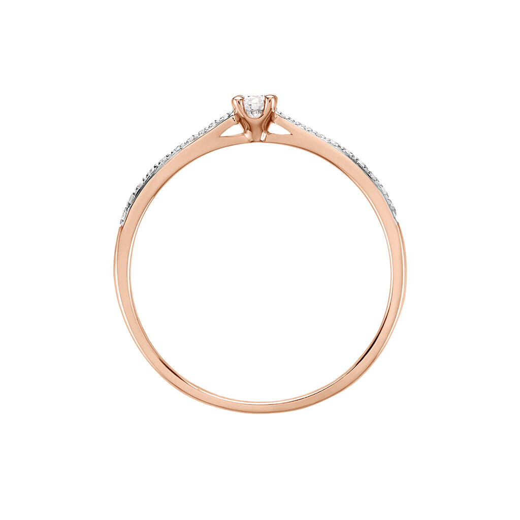 Bague Solitaire Hemera Or Rose Diamant - Bagues solitaires Femme | Histoire d&rsquo;Or