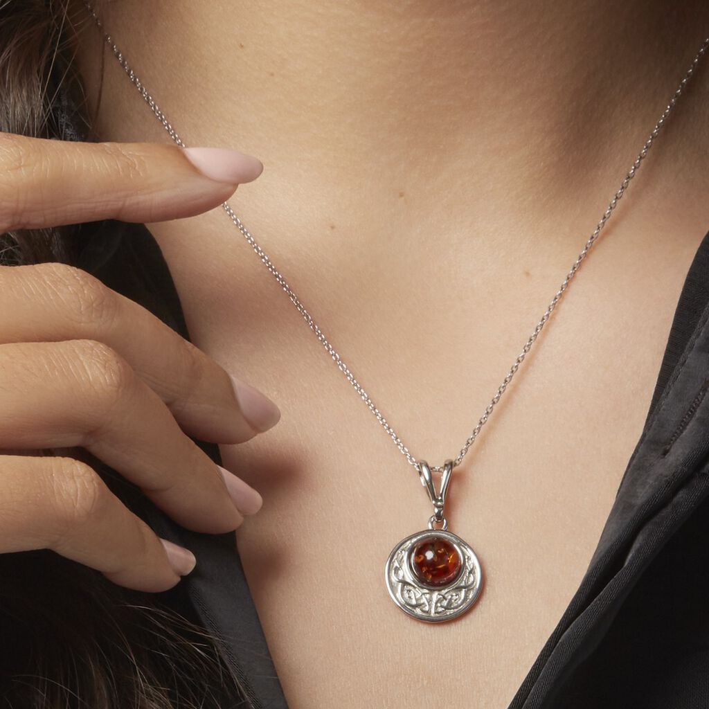 Collier Argent Blanc Mystica Ambre - Colliers fantaisie Femme | Histoire d’Or