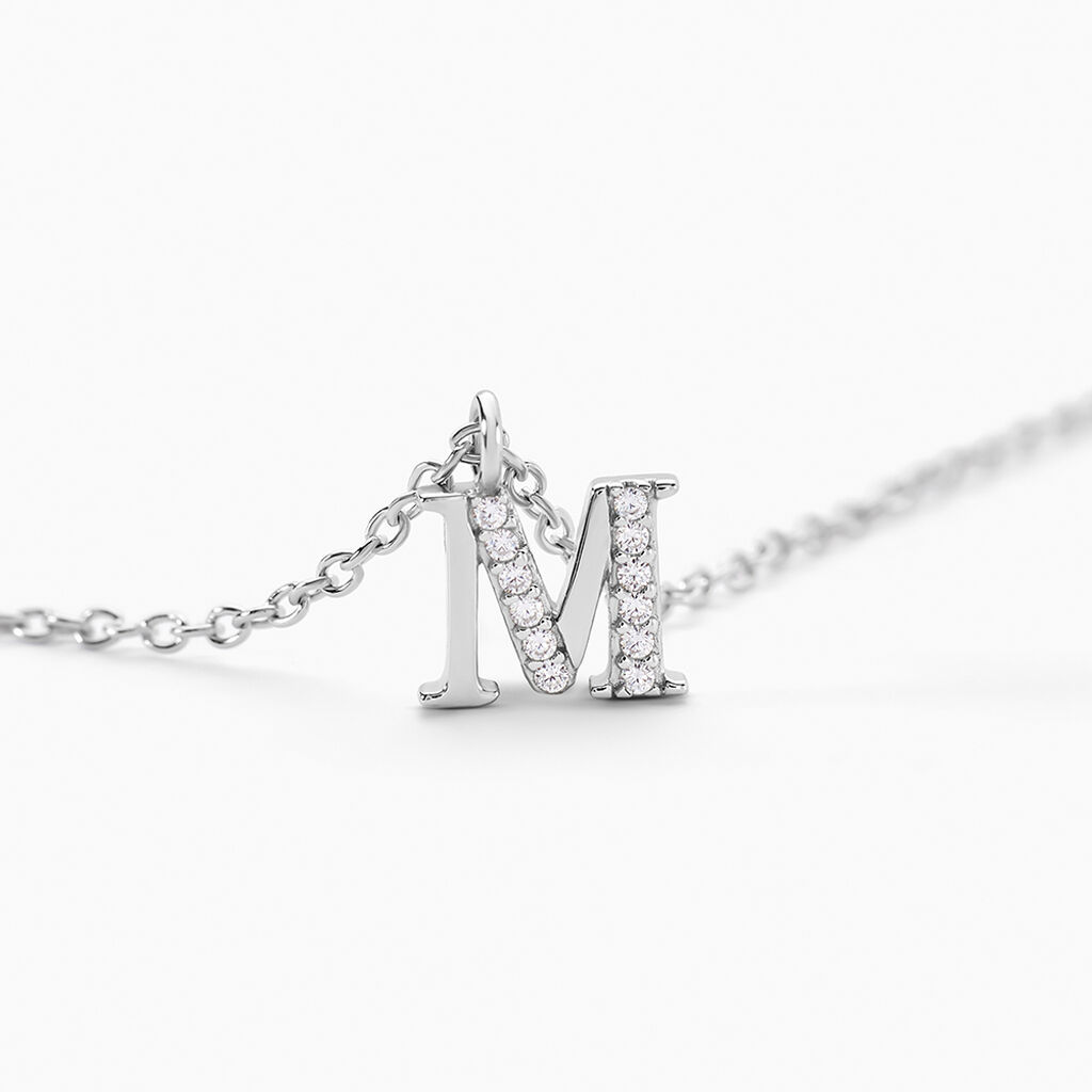Collier Neruda Argent Blanc Oxyde De Zirconium - Colliers fantaisie Femme | Histoire d&rsquo;Or