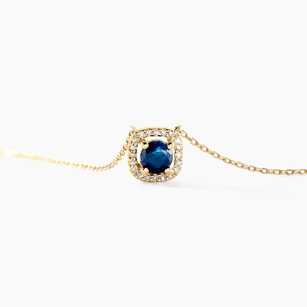 Collier Cosimo Or Jaune Saphir Diamant - Colliers Femme | Histoire d’Or