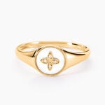 Bague Talisman Or Jaune Nacre Diamant - Bagues solitaires Femme | Histoire d&rsquo;Or