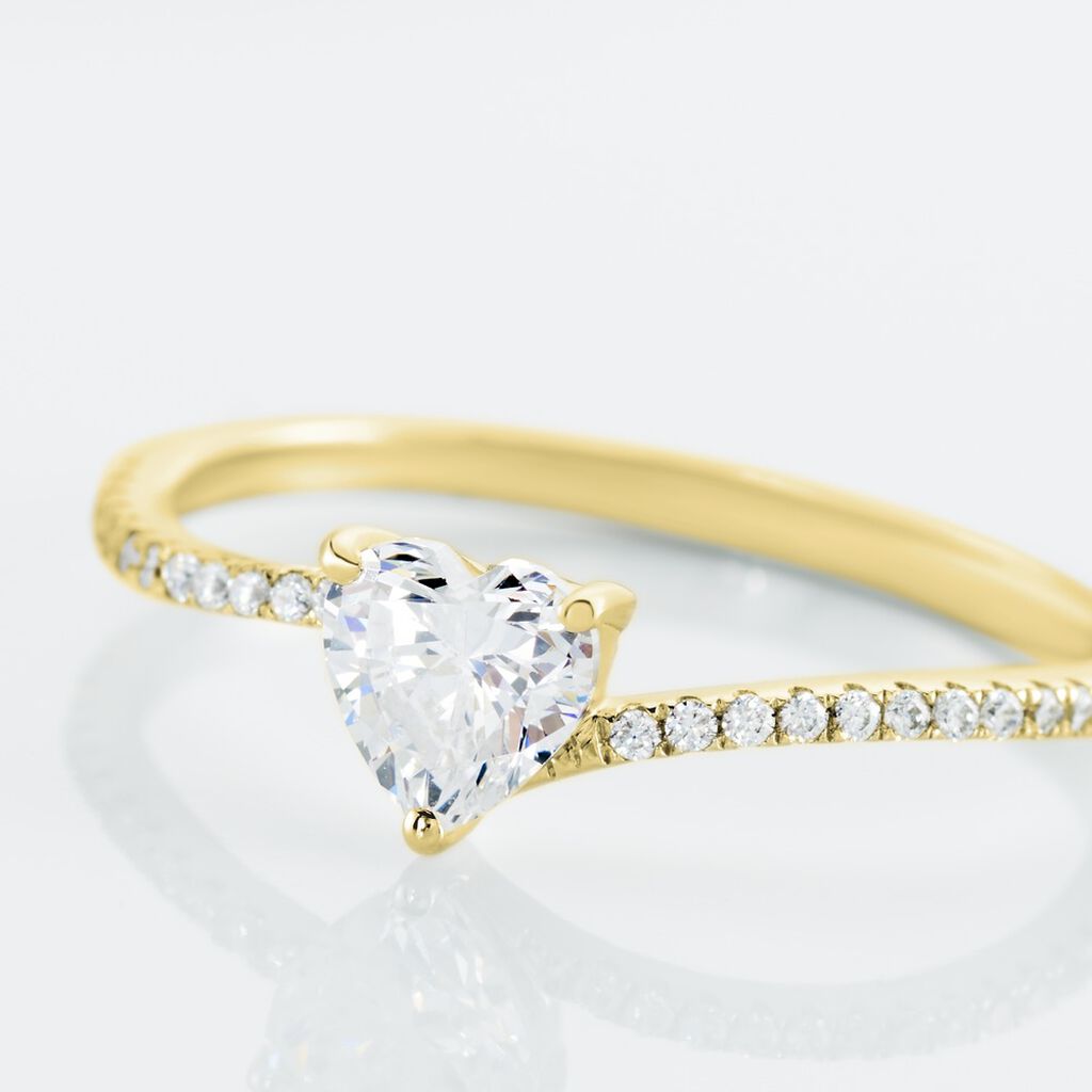 Bague Solitaire Or Jaune Sabeen Oxyde De Zirconium - Bagues solitaires Femme | Histoire d’Or