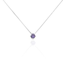 Collier Dwight Argent Blanc Oxyde De Zirconium Violet - Colliers fantaisie Femme | Histoire d’Or