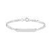 Bracelet Identité Vivian Argent Blanc - Gourmettes Enfant | Histoire d’Or