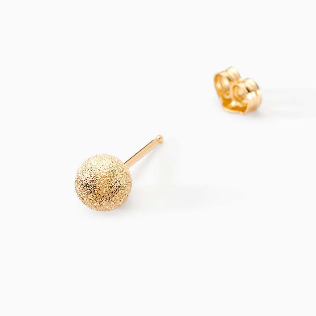 Boucles D'oreilles Puces Fidelia Or Jaune - Clous d'oreilles Famille | Histoire d&rsquo;Or