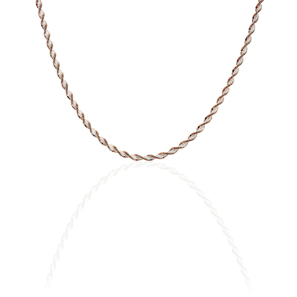Collier Abie Torsade Argent Bicolore - Chaines Femme | Histoire d’Or