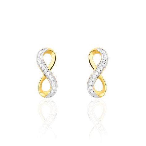 Boucles D'oreilles Puces Chacha Or Jaune Diamant - Clous d'oreilles Femme | Histoire d’Or