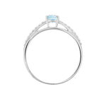 Bague Solitaire Tahyss Or Blanc Topaze Et Oxyde De Zirconium - Bagues solitaires Femme | Histoire d&rsquo;Or