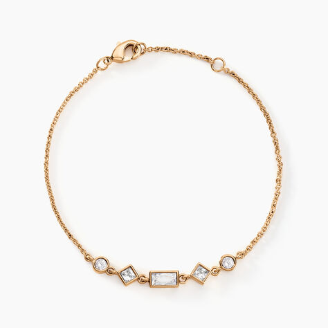Bracelet Gold Chandelier Plaqué Or Doré Oxyde De Zirconium - Bracelets Femme | Histoire d’Or