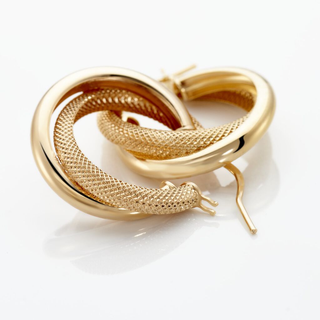Créoles Orthys Or Jaune - Boucles d'oreilles créoles Femme | Histoire d’Or