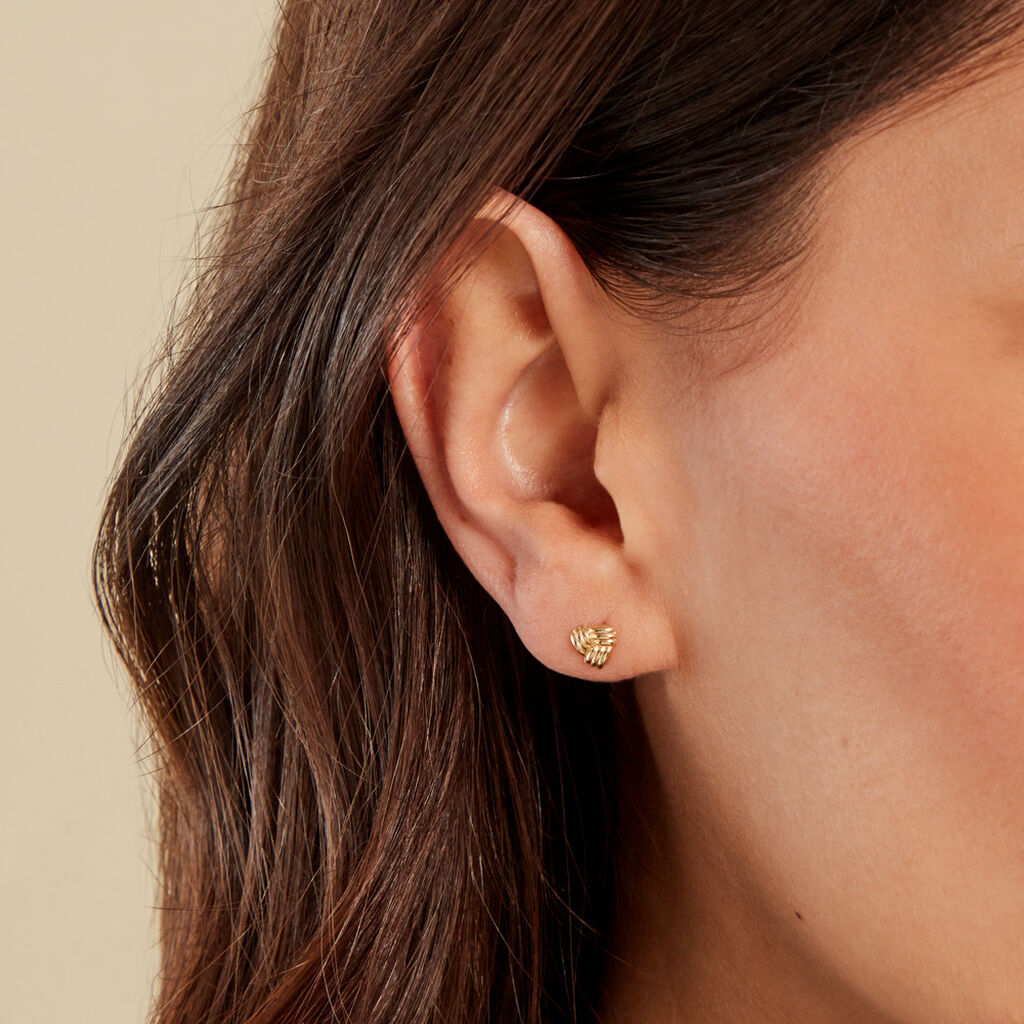 Boucles D'oreilles Puces Gavril Or Jaune - Clous d'oreilles Femme | Histoire d’Or