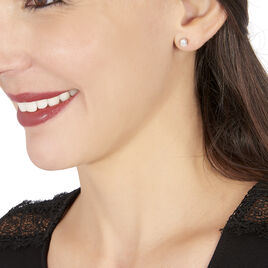 Boucles D'oreilles Puces Victoria Or Blanc Diamant - Clous d'oreilles Femme | Histoire d’Or