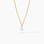 Collier Delma Plaqu&eacute; Or Jaune Oxyde De Zirconium - Colliers fantaisie Femme | Histoire d&rsquo;Or