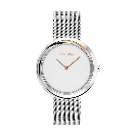 Montre Calvin Klein Twisted Bezel Blanc - Montres Femme | Histoire d&rsquo;Or