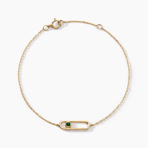 Bracelet Harmonie Or Jaune Emeraude - Bracelets Femme | Histoire d’Or