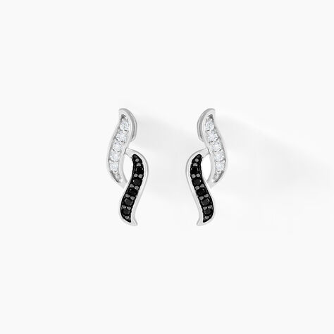 Boucles D'oreilles Pendantes Sylvie Argent Blanc Oxyde De Zirconium - Boucles d'oreilles fantaisie Femme | Histoire d&rsquo;Or