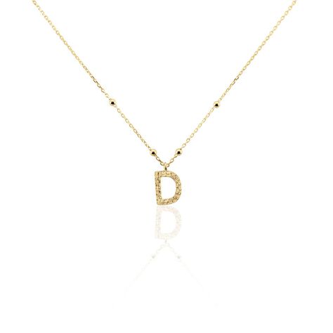 Collier Plaqué Or Jaune Lettra - Colliers fantaisie Femme | Histoire d’Or