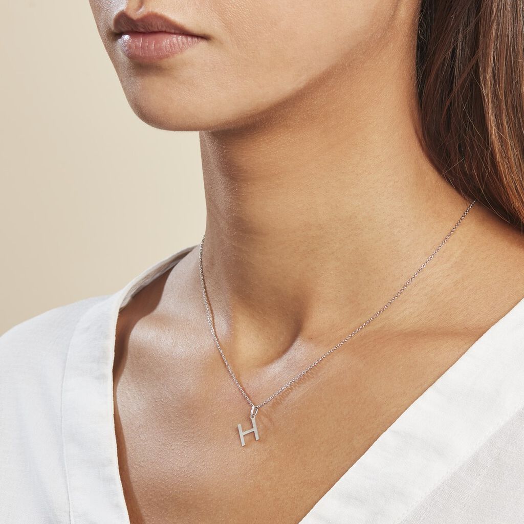 Pendentif Ionia Lettre Or Blanc - Pendentifs Famille | Histoire d’Or