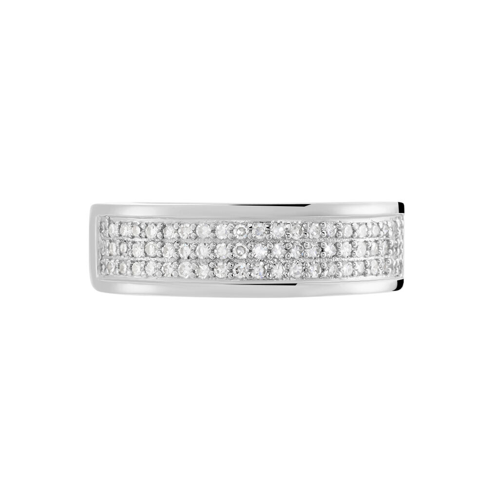 Bague Setti Or Blanc Diamant - Bagues avec pierre Femme | Histoire d’Or