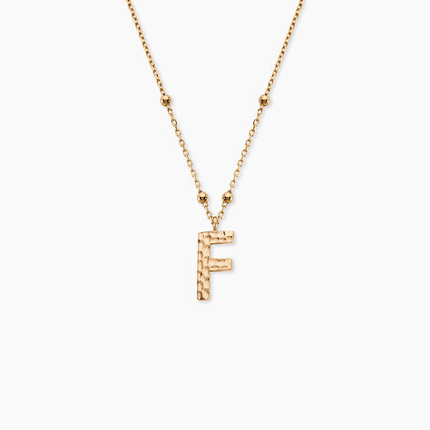 Collier Plaqu&eacute; Or Jaune Lettra - Colliers fantaisie Femme | Histoire d&rsquo;Or