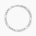 Bracelet Cameo Alternee 1/3 Or Blanc - Bracelets cha&icirc;ne Homme | Histoire d&rsquo;Or