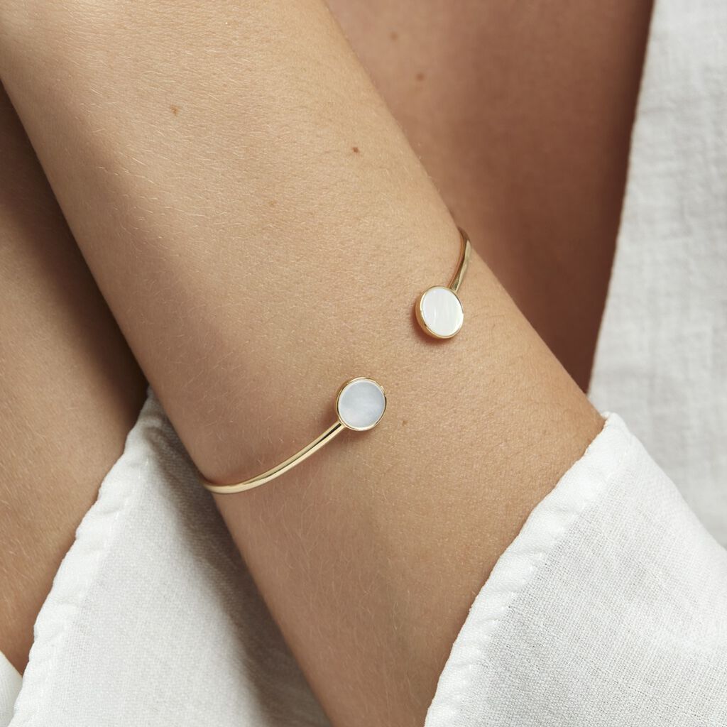 Bracelet Jonc Heida Or Jaune Nacre - Bracelets joncs Femme | Histoire d’Or