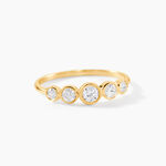 Bague Or Jaune Sabinus Oxydes De Zirconium - Bagues solitaires Femme | Histoire d&rsquo;Or