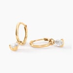 Cr&eacute;oles Kirstin Or Jaune Diamant Synth&eacute;tique - Boucles d'oreilles cr&eacute;oles Femme | Histoire d&rsquo;Or