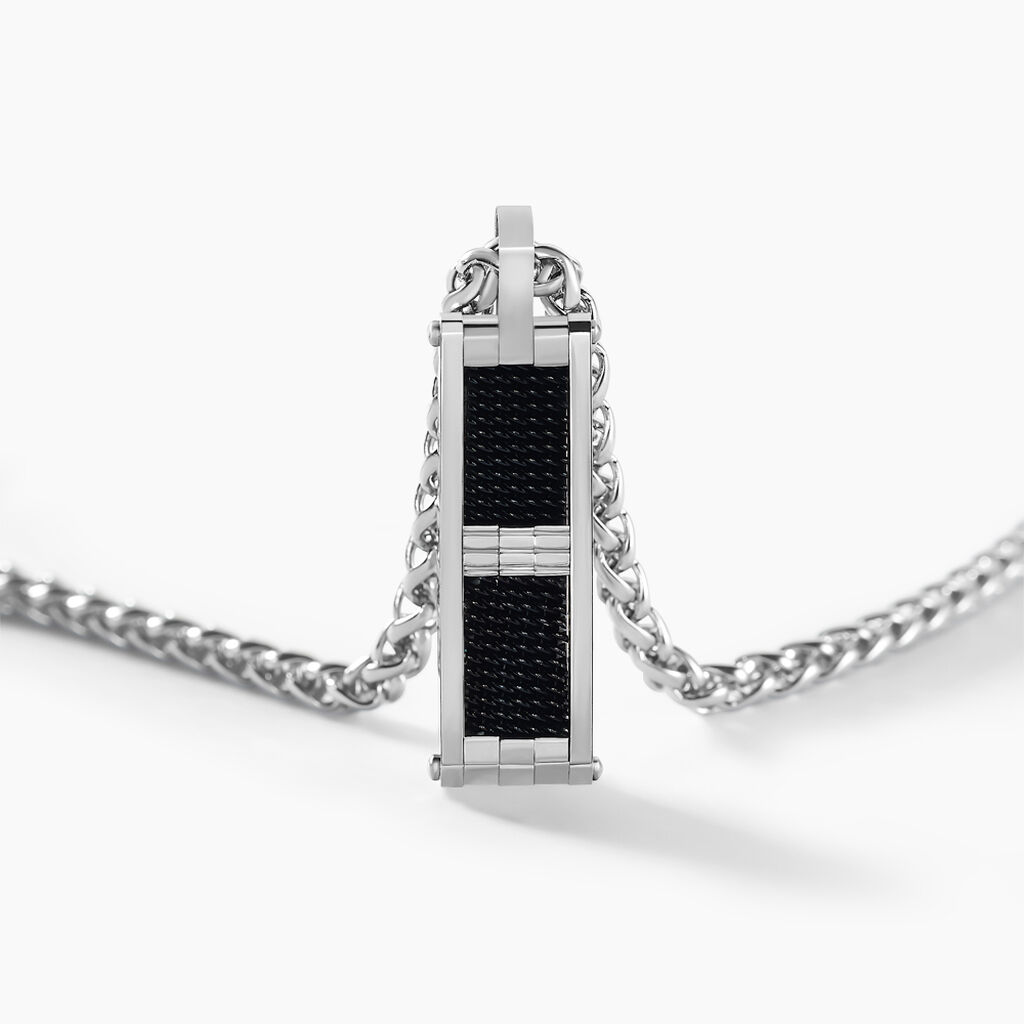 Collier Messy Acier Blanc - Colliers fantaisie Homme | Histoire d&rsquo;Or