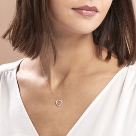 Collier Ottavia Argent Rose Oxyde De Zirconium - Colliers Coeur Femme | Histoire d’Or