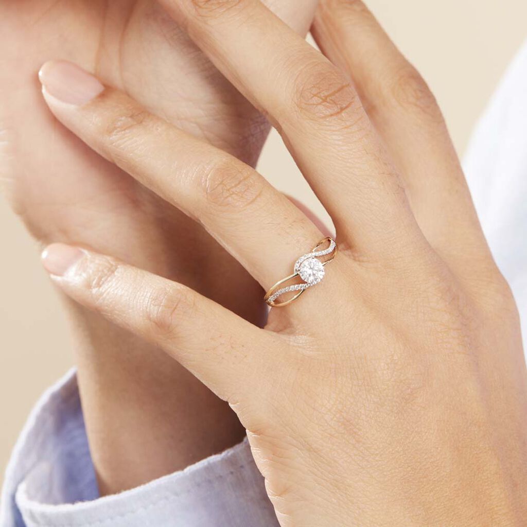 Bague Mavriki Or Jaune Oxyde - Bagues solitaires Femme | Histoire d’Or