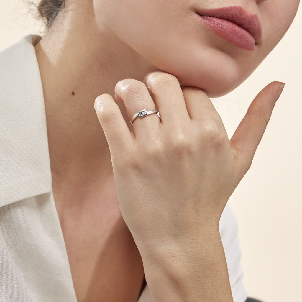 Bague Galya Or Blanc Diamant - Bagues avec pierre Femme | Histoire d’Or