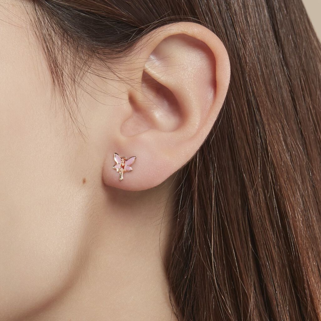 Boucles D'oreilles Puces Feerie Or Jaune - Clous d'oreilles Enfant | Histoire d’Or