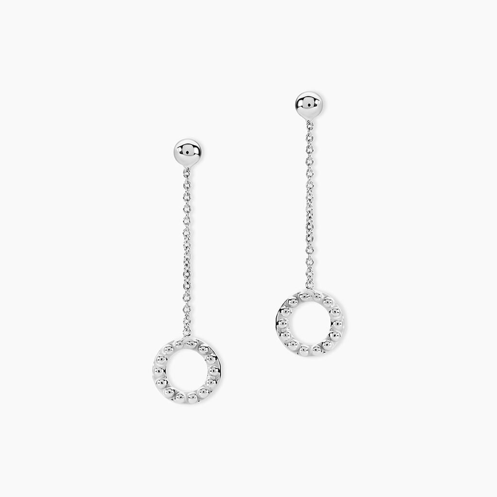 Boucles D'oreilles Pendantes Peytone Argent Blanc - Boucles d'oreilles fantaisie Femme | Histoire d&rsquo;Or