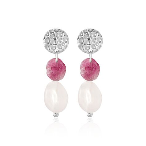 Boucles D'oreilles Pendantes Arcelia Argent Blanc Quartz Tourmaline - Boucles d'oreilles fantaisie Femme | Histoire d’Or