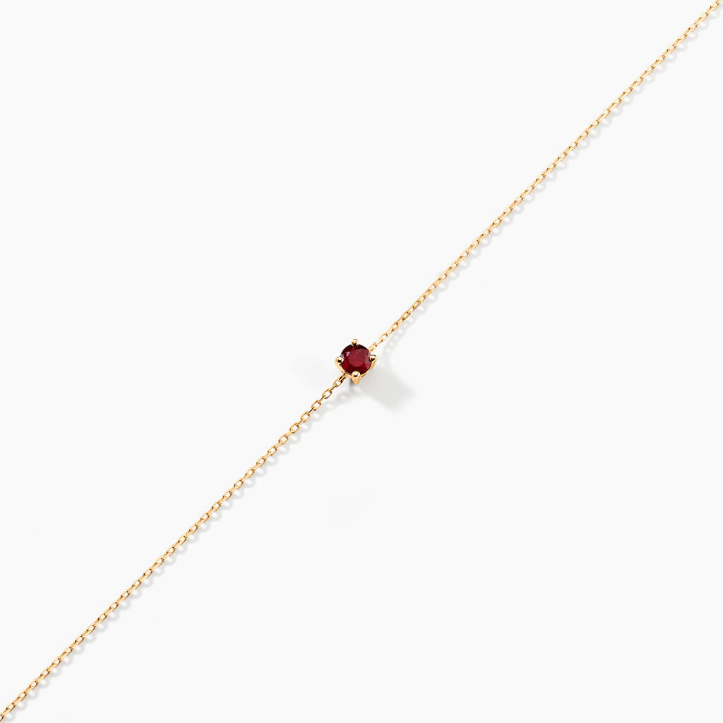 Bracelet Or Jaune Onora Rubis - Bracelets Femme | Histoire d&rsquo;Or