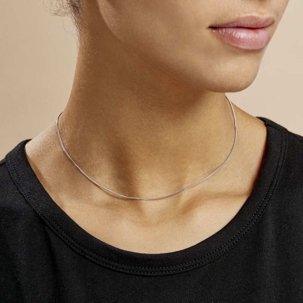 Chaîne Clementine Argent Blanc - Chaines Femme | Histoire d’Or