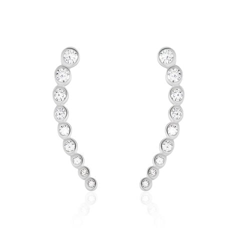 Boucles D'oreilles Grimpantes Zoiaae Argent Blanc Oxyde De Zirconium - Boucles d'oreilles fantaisie Femme | Histoire d’Or