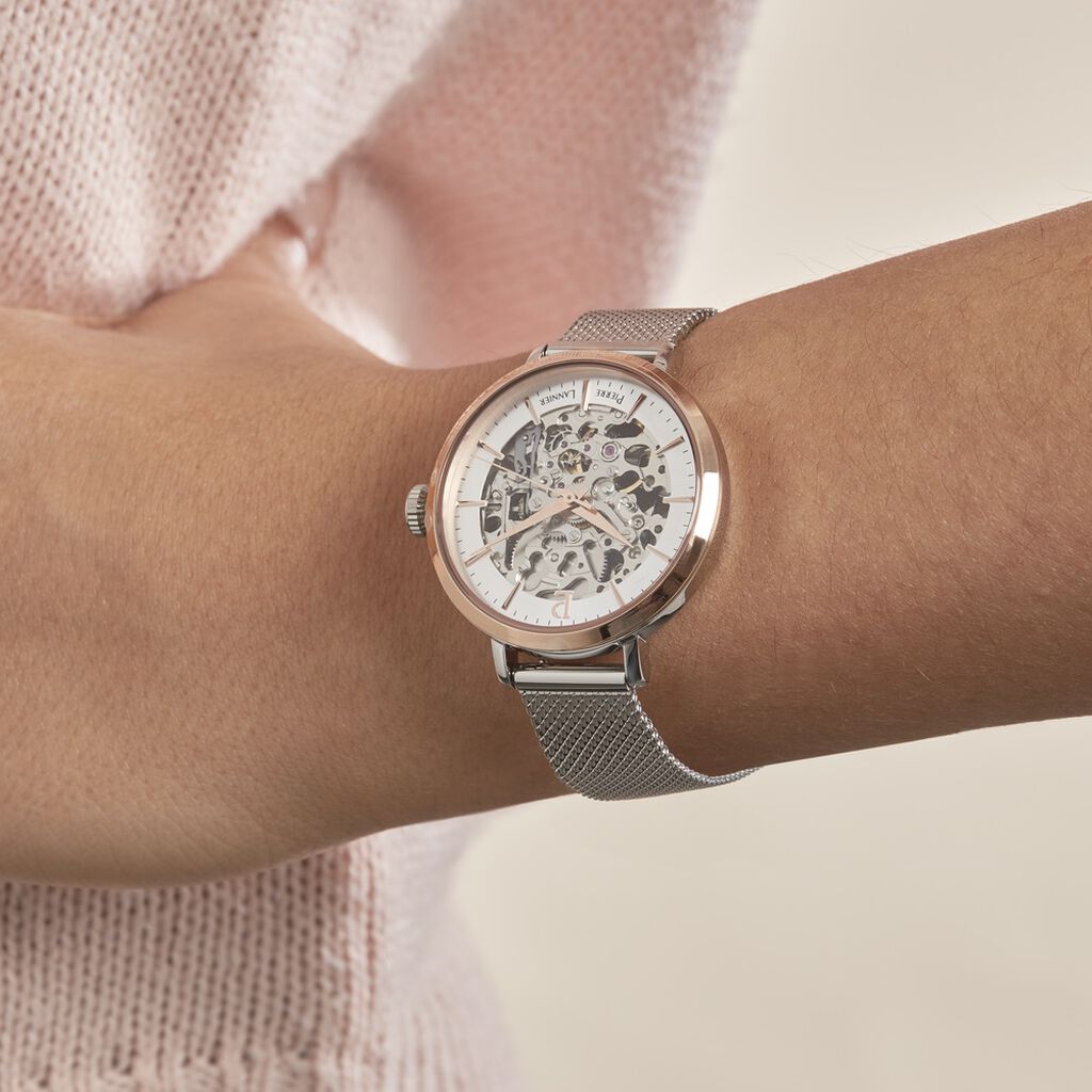 Montre Pierre Lannier Automatique 35 Argent - Montres Femme | Histoire d’Or