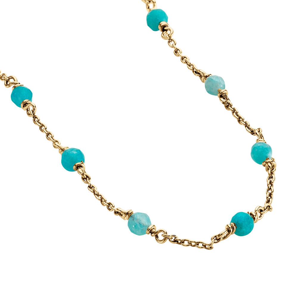 Collier Calliope Plaqué Or Doré Amazonite - Colliers Femme | Histoire d’Or